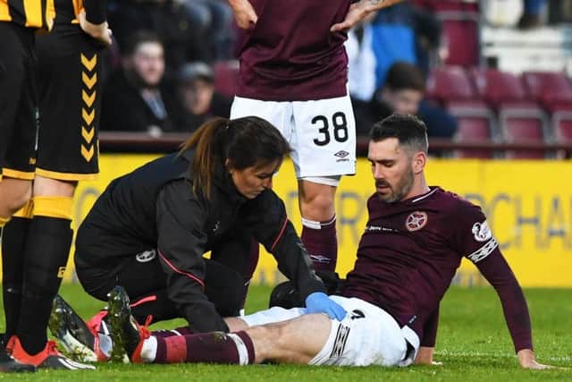 Michael Smith pulled up with injury against Auchinleck Talbot. Picture: SNS