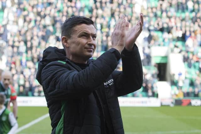 Paul Heckingbottom enjoyed his bow at Easter Road. Pic: SNS