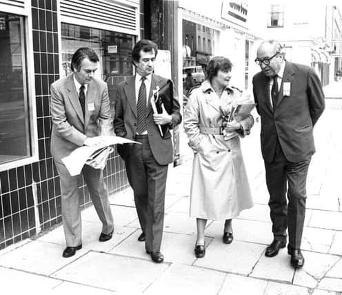 The Gang of Four  from left, Dr David Owen, Bill Rodgers, Shirley Williams and Roy Jenkins  who broke away from Labour to form the SDP in the early 1980s in protest at the partys shift to the left. Picture: PA