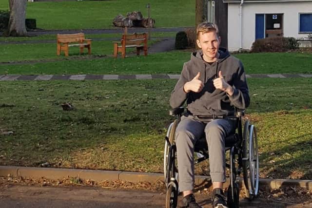 Nicholas is settling in well in the Charles Bell Pavillion, Astley Ainsley Hospital . He is following a programme of physio, speech and occupational therapies. Progress is made each day. Pic: Family's GoFundMe page.