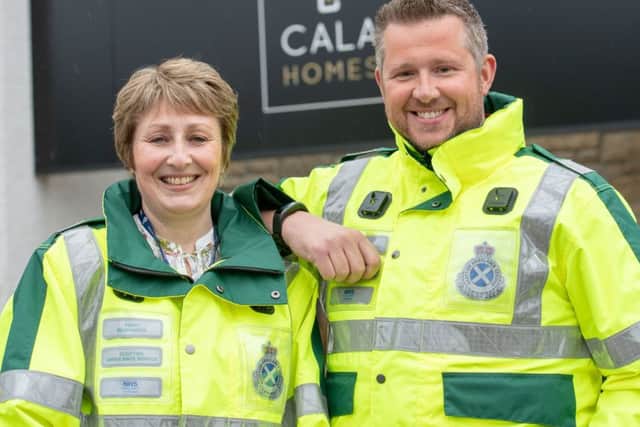 Penicuik First Responders Yvonne Mitchell and Mark Halliday hope the CALA grant will benefit the whole community