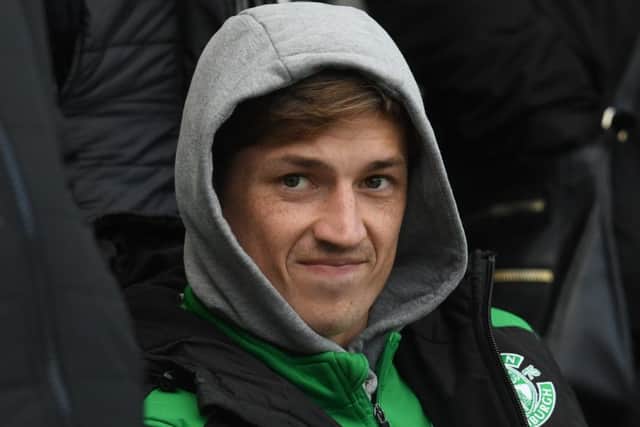 Ryan Gauld picked up a hamstring injury against Celtic on February 6