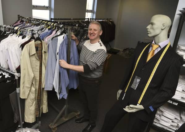 Archie Lowe, employment adviser for Forth Sector, runs a charity called Grass Roots Clothing which provides interview clothing for men.
Pic: Lisa Ferguson
