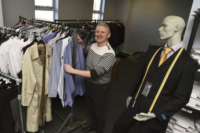 Archie Lowe, employment adviser for Forth Sector, runs a charity called Grass Roots Clothing which provides interview clothing for men.

 Pic: Lisa Ferguson