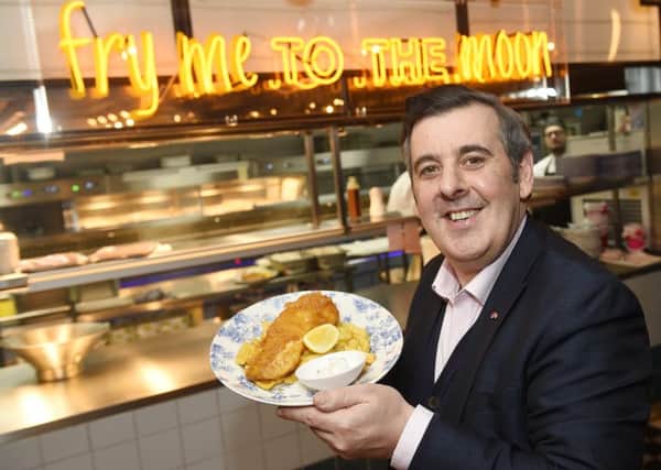 Tony Crolla in his chipshop Bertie's on Victoria Street.
Pic: Greg Macvean