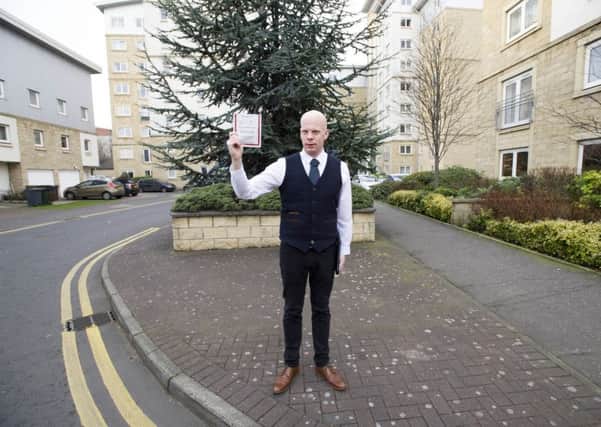 Andrew Newell is appealing a parking ticket he was issued with at Pilrig Heights. Picture: Ian Rutherford