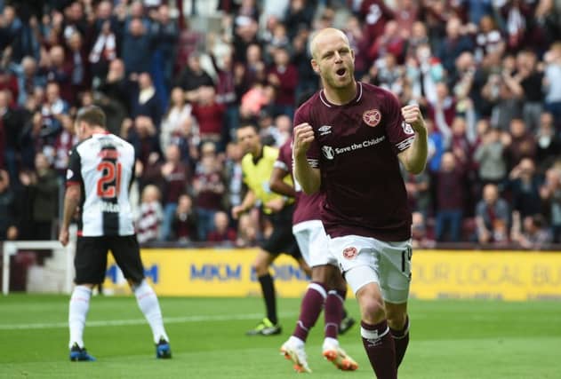 Steven Naismith celebrates scoring in the 4-1 win over St Mirren back in September. Picture: SNS