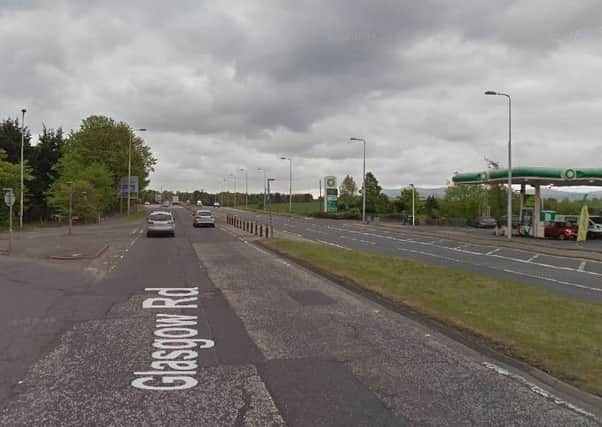 Long queues have been reported this morning on the A8 near Edinburgh Airport due to a lane closure. Picture: Google Street View