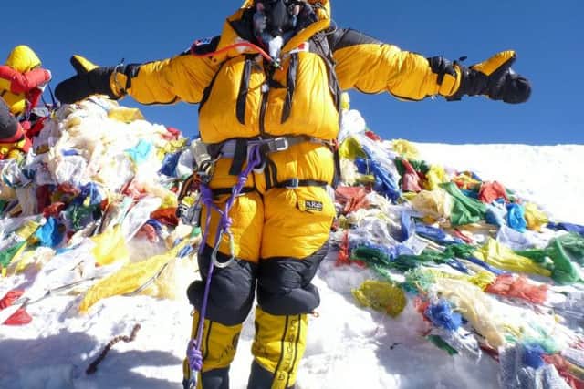 Mollie Hughes on south side of Everest during her 2012 climb.