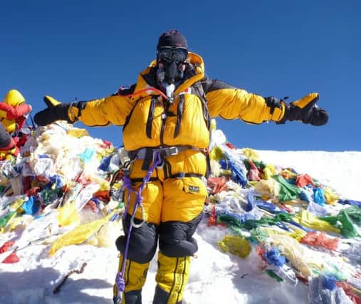 Mollie Hughes on south side of Everest during her 2012 climb.