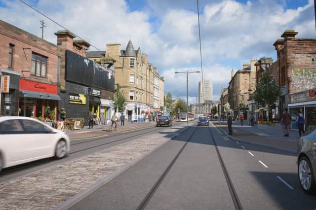 An artist's impression of the tram extension. Pic: Edinburgh City Council