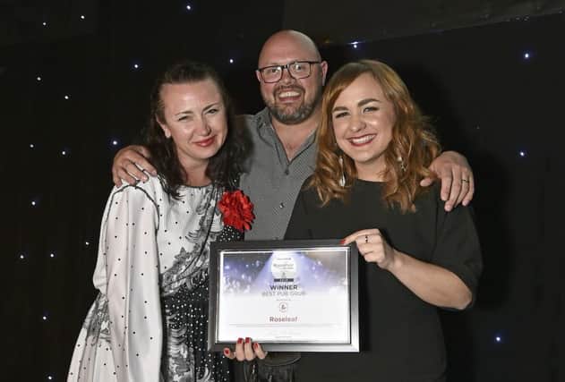 The team at Roseleaf pick up their Best Pub Grub gong at last years Restaurant Awards . Pic credit: Neil Hanna