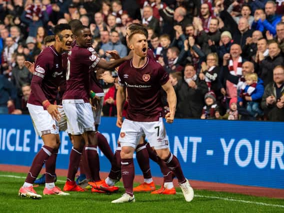 The Hearts players performed strongly against Celtic.