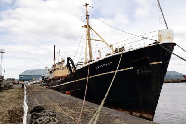The vessel at its mooring