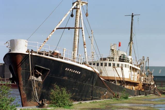SS Explorer being restored at Leith Docks