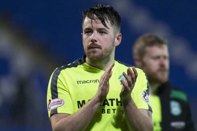 Marc McNulty admits he feels 'on top of the world' after his bright start to life at Easter Road. Picture: SNS Group