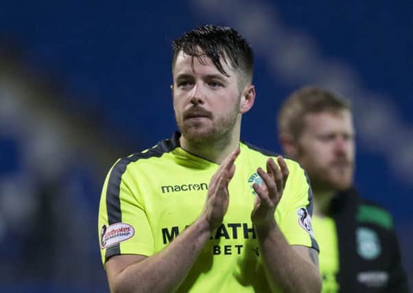 Marc McNulty admits he feels 'on top of the world' after his bright start to life at Easter Road. Picture: SNS Group