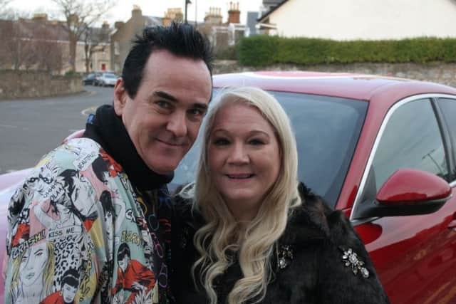 Craig & Debbie Stephens on BBC Scotland show Test Drive. Photo kindly supplied by BBC Scotland.
