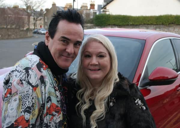 Craig & Debbie Stephens on BBC Scotland show Test Drive. Photo kindly supplied by BBC Scotland.