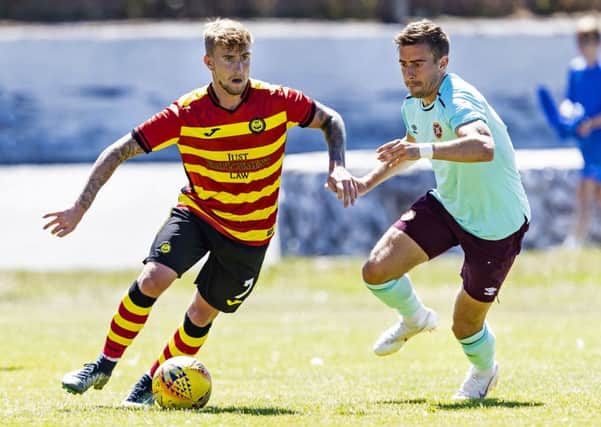 Olly Lee in action for Hearts during a pre-season friendly with Partick. Picture: SNS Group