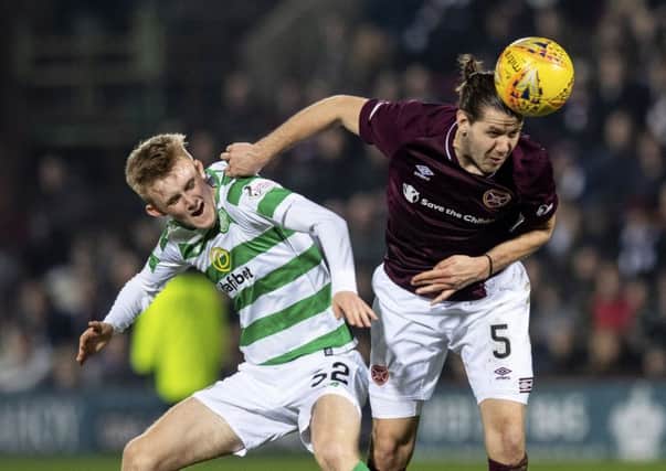 Peter Haring played the full 90 minutes for Hearts against Celtic on Wednesday evening. Pic: SNS