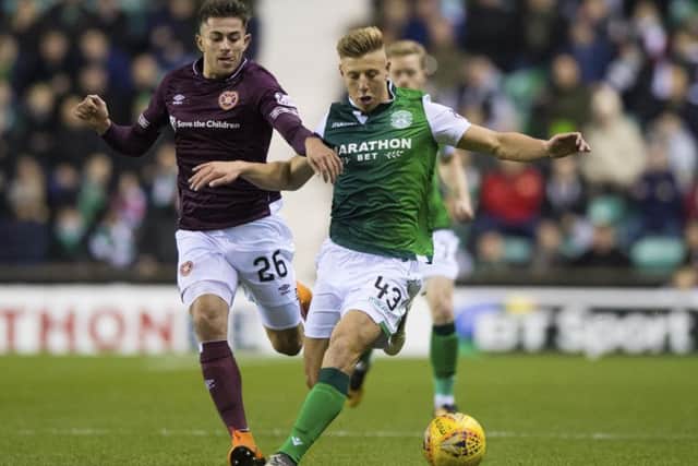 Hibs' Sean Mackie has won his first Scotland Under-21 call-up