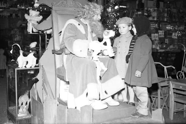 Christmas shopping - Santa Claus at Jenners - Edinburgh