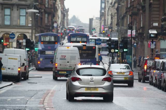Restrictions on buses in Glasgow city centre are due to apply to all vehicles by 2022. Picture: John Devlin