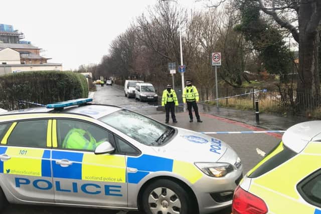 The body was found on Ford's Road, off Gorgie Road. Picture: TSPL