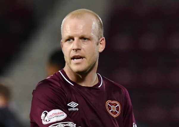 Hearts forward Steven Naismith is out of contract this summer. Pic: SNS