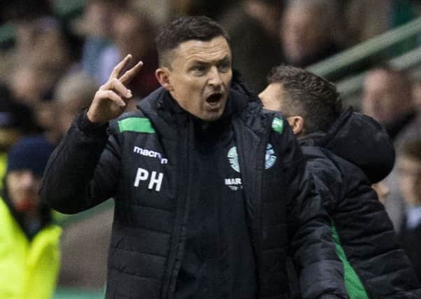 Hibs manager Paul Heckingbottom had to think on his feet to change the game against Rangers