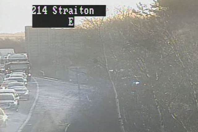 The incident occurred westbound between the Straiton and Lasswade junctions.