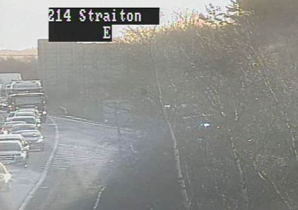 The incident occurred westbound between the Straiton and Lasswade junctions.