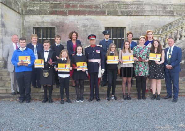 Midlothians Young People Awards 2018 winners, pictured with Lord-Lieutenant Sir Robert M Clerk (centre).