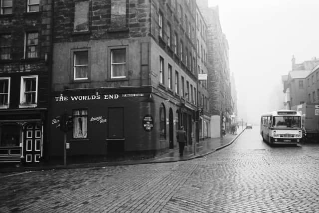 Exterior of The World's End pub at the junction of St Mary's Street and the High Street Edinburgh, the last place where Christine Eadie and Helen Scott were seen before they were murdered in October 1977.