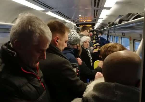 Overcrowding on a ScotRail train