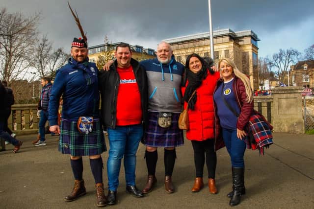 Rugby fans outside Murrayfield for the Scotland V Wales game last weekend. Pic: Members of Scottish Rugby Away Tours forum Facebook Page