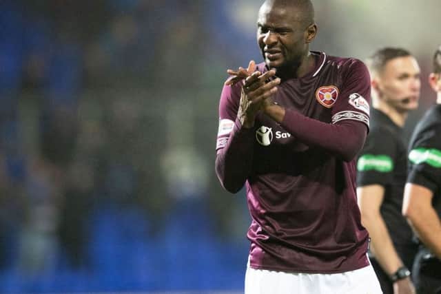 Hearts' Clevid Dikamona has signed a one-year contract extension with the club. Picture: SNS/Kenny Smith