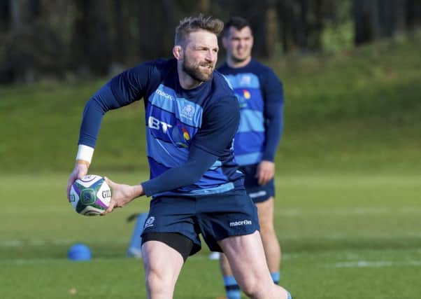 John Barclay has trained with Scotland as he comes back from injury. Picture: SNS