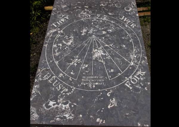 The memorial to the victims of the witchcraft trials in Orkney. PIC: Contributed.