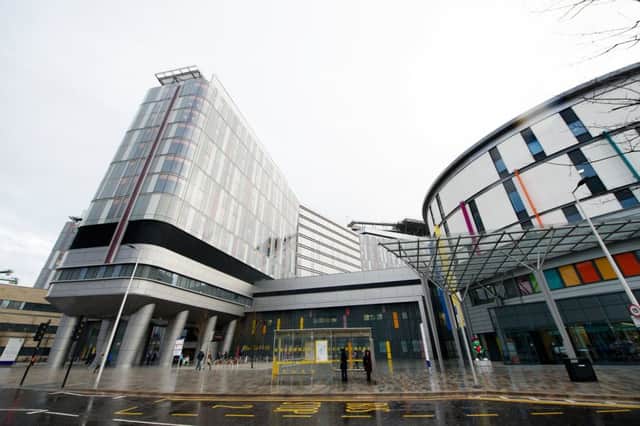 The Queen Elizabeth University Hospital and Royal Hospital For Children (in foreground).