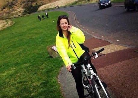 Olivia Pullman with her beloved 'Bichael' near Arthur's Seat. Picture: Contributed