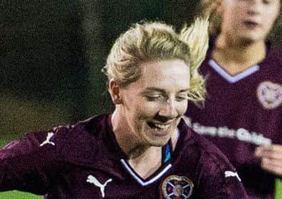 Rachel Walkingshaw in action for Hearts Ladies. Pic: TSPL