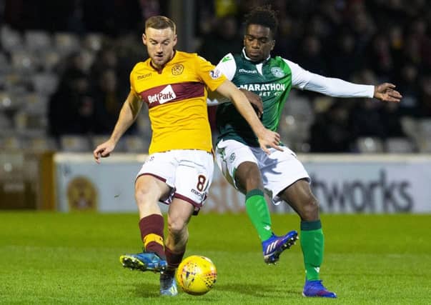 Stephane Omeonga will likely come up against Motherwell's Allan Campbell once more. Picture: SNS Group