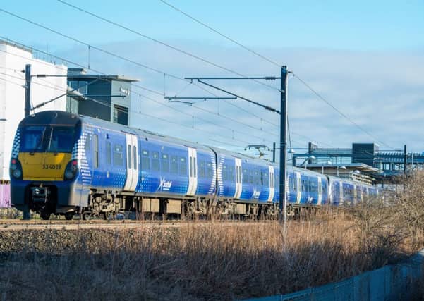 The incident occurred aboard a train between Haymarket and Edinburgh Park. Picture: Ian Georgeson