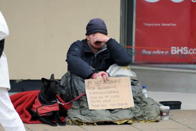 A homeless person in Edinburgh. Pic: Lisa Ferguson