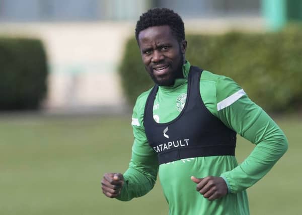 Milking it: Gael Bigirimana has revealed how a shopping trip gave him a chance in UK football. Picture: SNS Group