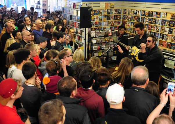Glasvegas play to a packed Avalanche store in the Grassmarket in 2013. Picture: Ian Rutherford
