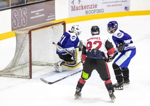 Martin Cibgel scored seven goals for Murrayfield Racers against Solway Stingrays. 
Picture: Ian Coyle