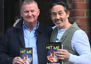 Boxer turned author Alex Brown with actor Robert Cavanah